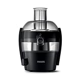 Philips Entsafter – 500W, 1.5L, HomeID-Rezepte-App, QuickClean (HR1832/00), 400 Watt, ‎1 Liter, 23 x 23 x 42 cm, Schwarz