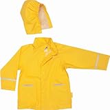 Playshoes Wind- und wasserdicht Regenmantel Regenbekleidung Unisex Kinder,Gelb,140