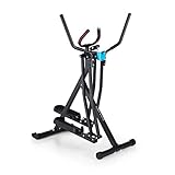 CAPITAL SPORTS Air-Walker - Crosswalker, Crosstrainer, Ganzköpertraining, horizontale und vertikale Bewegung, Trainingscomputer, LCD-Display, Halterung, klappbar, max. 100 kg, schwarz