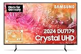 Samsung Crystal UHD 4K DU7179 Fernseher 43 Zoll, Samsung TV mit PurColor, 4K Upscaling, Crystal Prozessor 4K, Smart TV, GU43DU7179UXZG, Deutsches Modell [2024]