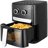 Heißluftfritteuse 4,5 L Heissluftfriteuse 1500W Airfryer XXL Multifunktionale Air Fryer mit Rezeptbuch ohne Öl für 1-6 Personen ohne BPA