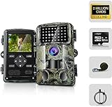 HAZA Wildkamera,2.7K/1580P 58MP Full HD mit 32G Speicherkarte Bewegungsmelder Nachtsicht 2-Millionen Linsensensor Wildtierkamera 2.0' Videobildschirm Infrarot Wildcamera Outdoor Wasserdicht Tierkamera